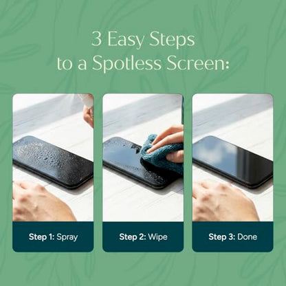 Puracy Screen Cleaner with Microfiber Cloth – All Purpose Phone, Laptop, Computer, TV Screen Cleaner for Smart TV, Streak-Free and Fingerprint-Free (4 oz, Free & Clear) - size: 4 fl oz (Pack of 1)