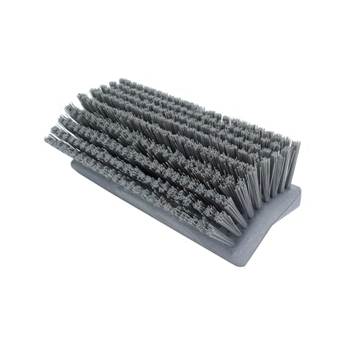 SPARTA 40423EC23 Plastic Floor Scrub Brush, Wall Brush, Equipment Brush With Nonabsorbent Bristles For Industrial Kitchens, Hospitals, Commercial Cleaning, 10 Inches, Gray - color: Gray