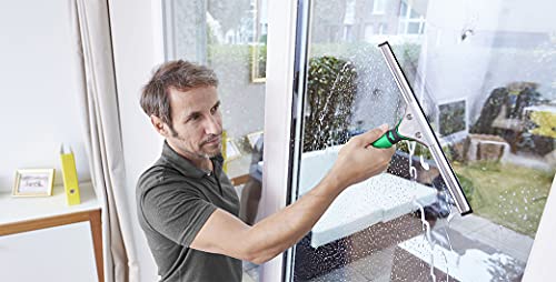 UNGER 79000 ErgoTec Window Squeegee 35cm - Rubber Squeegee Blade, Stainless Steel Channel & Rubber Grip Handle - Window Cleaning Equipment - size: pack de 1 unidad, style: A