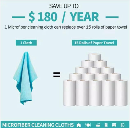 BLYN Microfiber Cleaning Cloths (24 Pack, Multicolors) – Ultra Absorbent, Streak-Free, Reusable Towels for Cleaning Kitchen, Car, Glass, Windows & Household Surfaces (30x30 inches)
