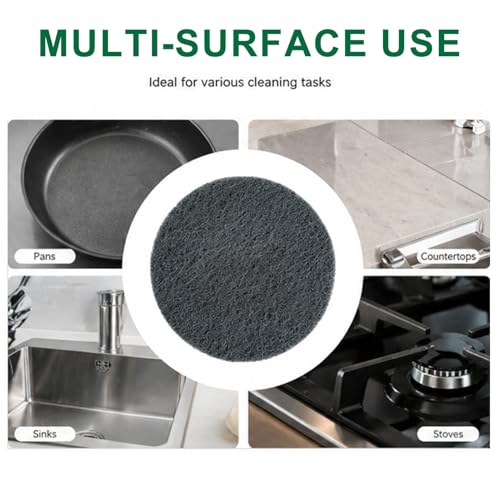 Steeli Sponge Sponge for Stainless Steel Cookware, Scratch-Free Kitchen Cleaning Pad, Removes Burnt-On Stains, Reusable & Durable Non-Abrasive Steel Scrubber (3)