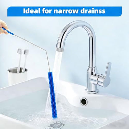5Pcs Dryer Vent Cleaner Kit Dryer lint Brush Dryer Cleaning Brush Vent Cleaner, Drain Snake, pet Hair Remover Tool for Laundry Drains (30inch)