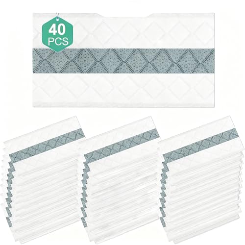 Disposable Replacement Vac Mop Pads for All Hard Floors Compatible with Shark VACMOP VM252 VM200 VM190 VM250 VM251 VM200C VM252C VC205 QM250 (40 PCS)