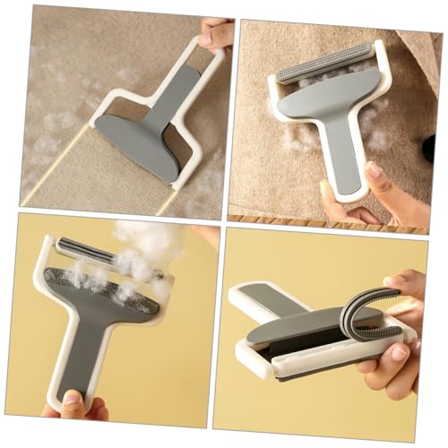 Pet Hair Remover for Clothes and Carpet, Manual Lint Remover Brush with Multi-Edge Scraper, Portable Fur Cleaner Tool for Upholstery, Sweaters, and Pet Hair Removal