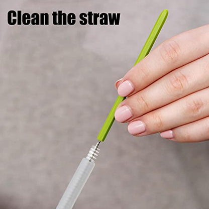 Bottle Cleaning Brush Set, Cartoon Cactus Baby Bottle Brush Kit, Cute Water Bottles with Straw Brush, Bottle Cleaner for Washing Narrow Neck Beer Bottles