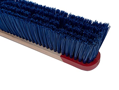 Harper 24 Inch Push Broom with Stiff Bristles, Premium Heavy Duty Outdoor Wet/Dry Rough-Surface, for Mulch, Gravel, Oil Dry, Dirt, Soil, with Long Wooden Handle - style: Premium Outdoor Wet/Dry Rough-Surface Push Broom