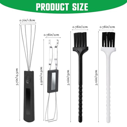 2PCS Keycap Puller and Switch Puller with 2PCS Keyboard Brush, Keycap Remover Switch Puller Mechanical Stainless Steel Keyboard Remover Keyboard Cleaning and Fixing Tool for Mechanical Keyboard