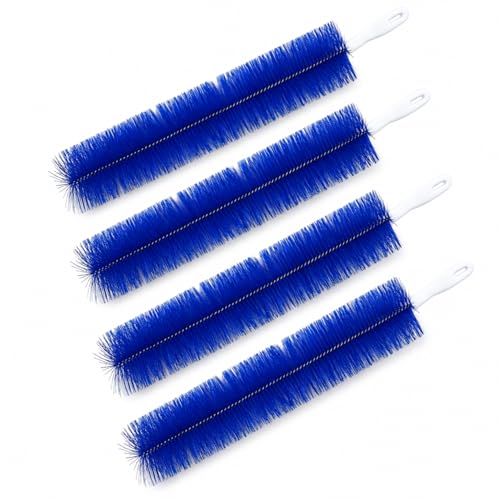 Fan Cleaning Brush, Bendable Microfiber Head,Reusable Dust Remover, Fan Cleaning Brush Duster for Air Conditioning Shutters, Ceiling Fan Blades, Air Vents, Curtains ，4PC*Blue - color: 4pc*blue