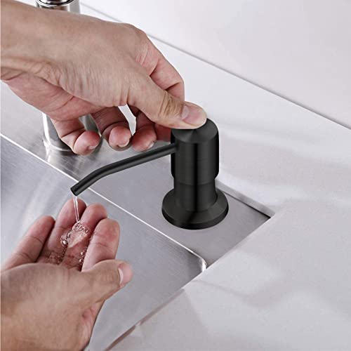 Sink Soap Dispenser, Kichen Sink SoapDispenser, 47" Extension Tube kit, Under Sink Soap Dispenser Pump, No Need More Refills （Black-2 Pack） - color: Black-2 Pack