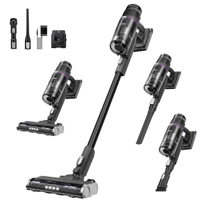 Eureka Cordless Stick Vacuum Cleaner ReactiSense 440, 60-Min Runtime, Anti-Tangle Brushroll, Intelligent Sensing Technology, Ideal for Pet Hair, HardFloors & Carpets - size: NEC440BK