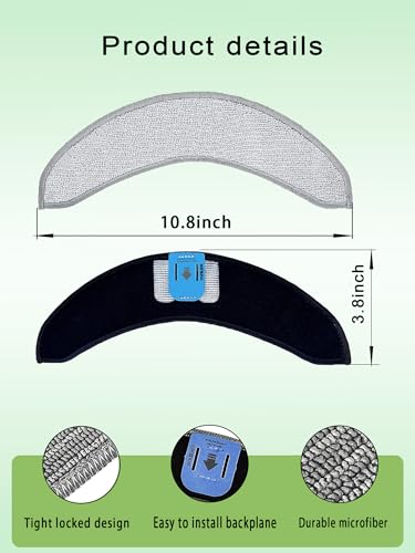 6 Pack Mop Pads Replacement for iRobot Roomba Combo j7, j7+, j9, j9+ and Max 10 Model, Washable and Reusable Microfiber Cleaning Refill Mopping Pad Accessories