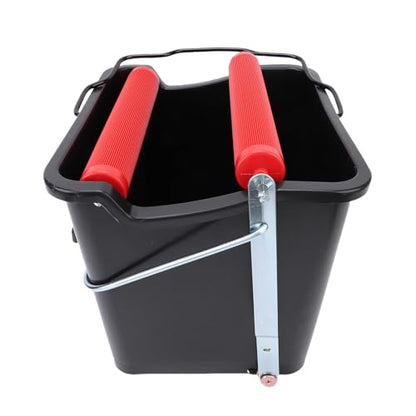 Aramox 14L Pedal Spin Mop Bucket Heavy Duty ABS Metal Bucket with Foot Press Wringer for Marine Boat Yacht Ship Deck Cleaning IMPA174280