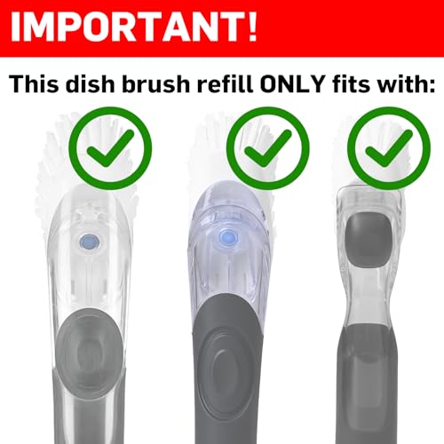 Dish Brush Refill, 8 Pack Soap Dispensing Dish Brush Refills, Dish Brush Replacement Head, Brush Dispenser Refill Fits Soap Dispensing Handle - size: 8 pack