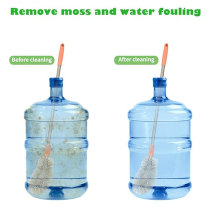 2-Pack Bucket Brush, Bottle Brush for Cleaning Extra Long Bottles, Gallon Jug Cleaner, Water Bottle Cleaner.