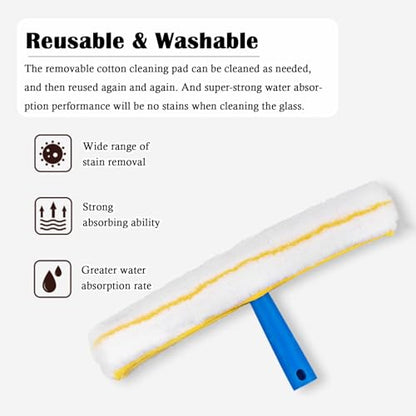 Adjustable High Reach Window Cleaning Kit, Professional Windows Cleaner Set for Hard to Reach Outside, Window Washing Kit with Extension Pole for Skylights,L 6.5m/21ft - size: L 6.5m/21ft