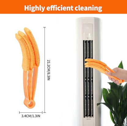 6 Finger Blind Cleaner Duster Tool, LZJPECES Window Blinds Cleaner with 6 Reusable Microfiber Covers for Venetian, Wood, Vinyl Blinds, AC Vents, Window Sills & Tracks