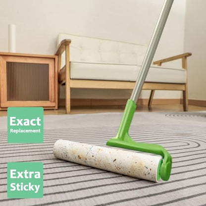 Large Lint Roller Refills 10 inch Wide Ultra Sticky Mega Roller Refills for Evercare Layers Smart Design Leo Cleaning Floor Roller for Removing Pet Hair, 6 Pack Total 360 Sheets - size: 10 inch Mega