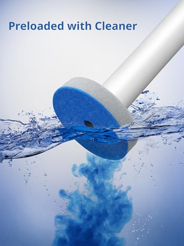 Disposable Toilet Cleaner Wand and Holder Set, Wall Mounted Toilet Bowl Brush Kit with 12 Refill Heads, Hygienic Toilet Cleaning System for Bathroom and RV - size: Toilet Brush + Storage Caddy + 12 Refills
