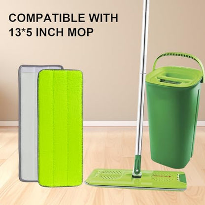 Replacement Microfiber Mop Pads for Libman Rinse 'n Wring Mop and Bucket System, Washable Reusable Wet & Dry Cleaning Refill Head for Multi-Surface Floor-12 Pack - color: 12 Pack