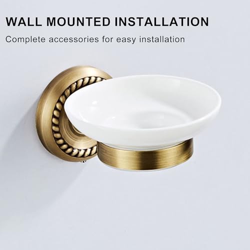 Antique Bronze Soap Holder for Bathroom Soap Dish Wall Mounted - color: Soap Holder