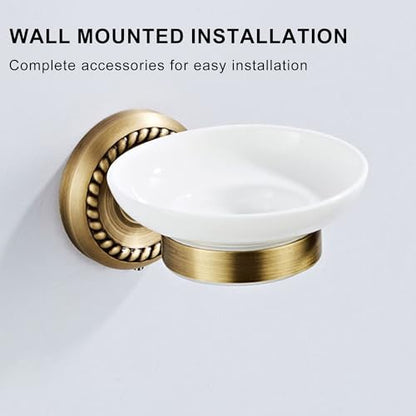 Antique Bronze Soap Holder for Bathroom Soap Dish Wall Mounted - color: Soap Holder