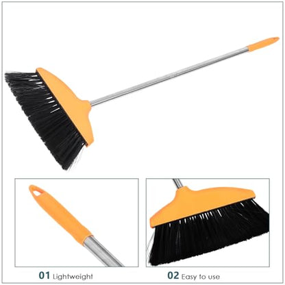 Soft Bristle Broom with Long Handle Indoor Dust Sweeping Broom for Home Cleaning Garbage Sweeping Tool Suitable for Floors and Patios