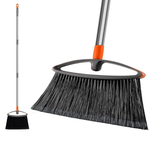 Heavy-Duty Broom, Suitable for Both Indoor and Outdoor use, Ideal for Cleaning Yards, garages, Shopping Centers, Kitchens, Balconies, Offices, and pet Hair