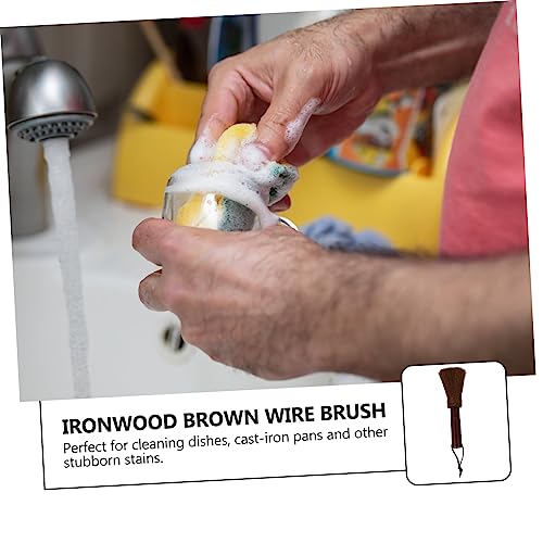 1pc Palm Brush for Efficient Kitchen Cleaning Light Brown Scrub Brush for Dishes Pots Pans and More for Non-Stick Cookware and Versatile Use Kitchen Bathroom and Laundry