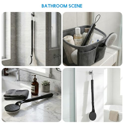 Long Handle Back Scrubber for Shower, 25.7” Telescopic Anti-Slip Bath Brush, Easy Reach Back Cleaner for Exfoliating Dead Skin, Great for Elderly, Disabled & Hard-to-Reach Areas - color: 18.7” - 25.7” Classic Extendable