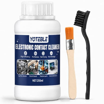 250 ML Electronic Contact Cleaner, Electrical Cleaner with 2 Cleaning Brushs, No Damaging, Suitable for Cleaning Circuit Boards Appliance Control Boards Switches & Connectors, Clear