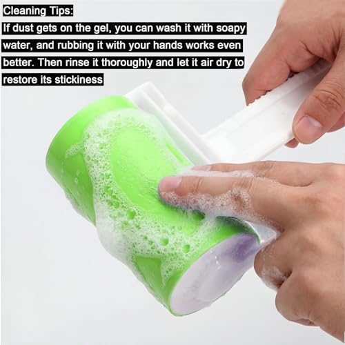 Reusable Washable Lint Roller 5 Pack, Sticky Travel Lint Roller, Portable Compact Pet Hair Remover Cleaner with Cover for Clothes, Pet Hairs, Carseats, Include Mini and Medium Size - size: 2 Large+3 Mini Size