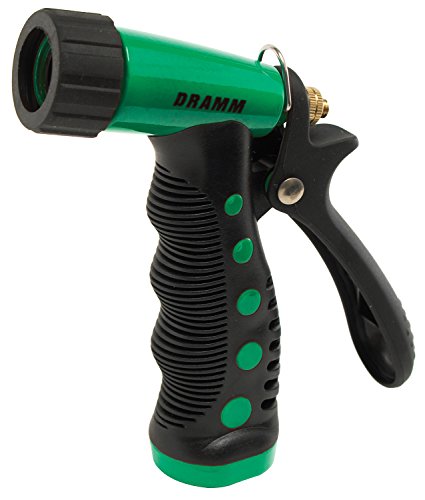 Dramm ColorStorm Premium Pistol Spray Nozzle – Heavy-Duty Adjustable Garden Hose Sprayer with Ergonomic Grip & Variable Water Patterns for Garden, Car, Deck, and Outdoor Cleaning – Green - color: Green, style: Pistol Spray Gun