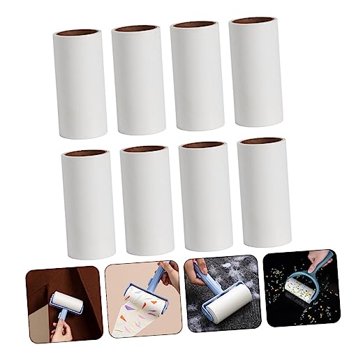 DOITOOL Roller Cloth 8pcs Hair Removal Roll Couch Lint Roller Pet Roller Lint Rollers Clothes Hair Epilator Clean