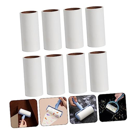 DOITOOL Roller Cloth 8pcs Hair Removal Roll Couch Lint Roller Pet Roller Lint Rollers Clothes Hair Epilator Clean
