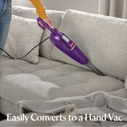 Bissell 20334 Featherweight Stick Lightweight Bagless Vacuum and Electric Broom with Crevice Tool for Hard Floors and Carpets, Purple - style: Purple