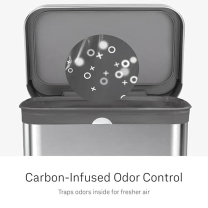 simplehuman Code H 200 Count Odorsorb® Custom Fit Liners, Drawstring Odor Absorbing Trash Bags, One-by-One Mess-Free Dispense, Extra Thick & Double Seamed, 50% PCR Plastic, 30-35 Liter / 8-9 Gallon - size: 200 Count (Pack of 1)
