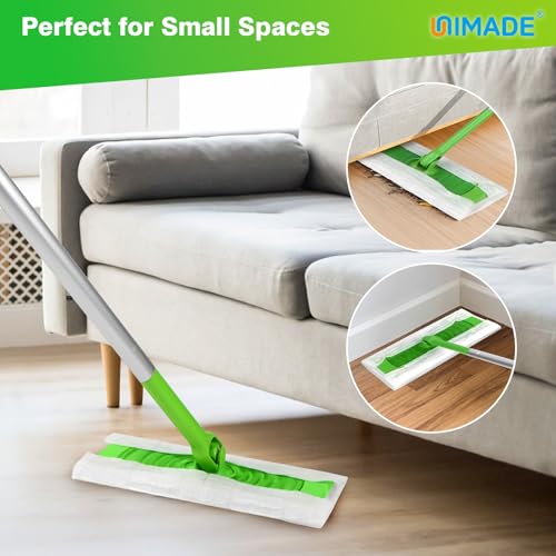 UNIMADE Dry Sweeping Cloths, 100 Count Mop Refill Compatible with Swiffer Sweeper - Disposable Duster Refills Mops for Cleaning Hardwood Floor Dust - size: 100 Count