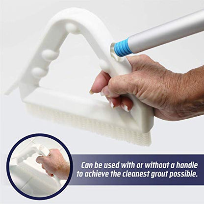 Ultimate Grout Cleaner for Tile Floors — Acid-Free Deep Cleaner Removes Grease, Dirt & Soap Scum Without Damaging Grout — Safe for Marble and All Natural Stone (2-QTS W Brush) - size: 32 Fl Oz (Pack of 2)