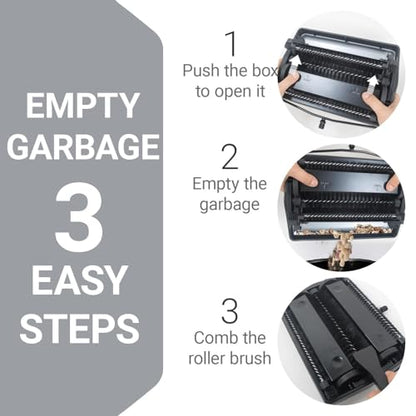 EZ SPARES Quiet Carpet Sweeper,Floor Sweeper with Pig-Bristles,Suitable for Carpet Cleaning Power,Roller Brush Strong,Bristle Sweeper,Great for House,Office,Kitchen,Carpet(Silver) - color: Silver