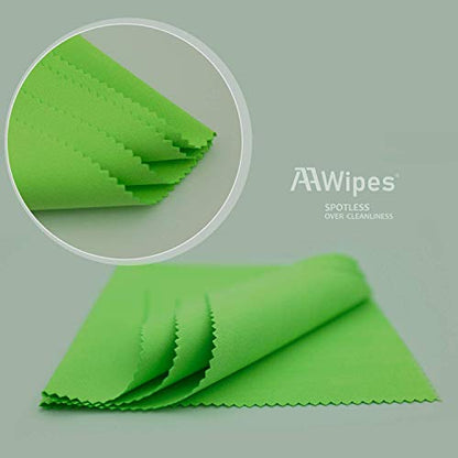 AAwipes Guitar Cloths Microfiber (6-Pack 12"x12" Cloths) Plush Polishing Cloths for Musical Instruments Premium Cleaning Cloths for Guitar Violin Piano Clarinet Trumpet Sax Universal (HCIS-1212-G) - color: Green 6PCS