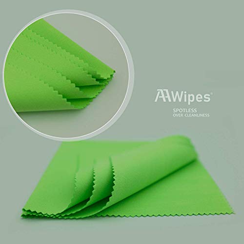 AAwipes Piano Cleaning Cloths Microfiber (3-Pack 12"x12") Plush Polishing Cloths for Musical Instruments Premium Cleaning Cloths for Guitar Violin Clarinet Trumpet Sax Universal (HCIS-1212-G-3) - color: Green 3PCS