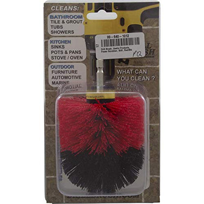 Drill Brush, Useful Products, Power Scrubber, Stiff, Red/Black