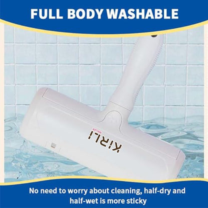 KIRLI Pet Hair Roller, Fur Remover Tool with Built-in Fur bin, Reusable Lint Roller for Pet Hair, Multi-Surface Furniture Clothing, Couch, Carpet, Bedding Cat and Dog Hair Remover (White) - color: White