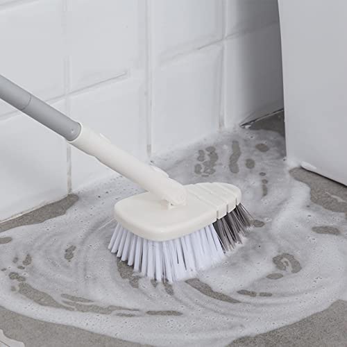 45.28 Inch Shower Scrubber, Tub Tile Cleaning Brush, Bath Cleaner Scrubber Brush with Adjustable Long Handle Scrub Brush for Bathroom Shower Bathtub Wall Mop Cleaning Scrubbing