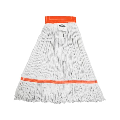 Nine Forty 2-Pack Industrial and Commercial-Grade Looped End Wet Mop Head Refill - Heavy Duty 20 Inch 4-Ply Premium Synthetic Yarn - for Optimal Absorption and Durability - White (2 Pack, Large) - color: White (Pack of 2)