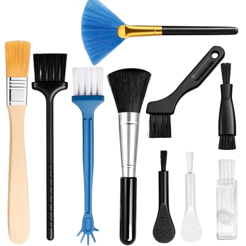Keyboard Cleaner - 10 Pcs Mini Anti Static Laptop Cleaning Kit - Nylon Dust Brushes for Keyboard, Computer Motherboard, Fans, Camera & Small Spaces Electronic Devices