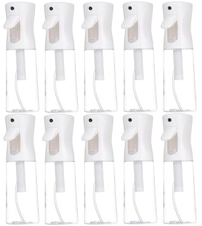 10 Packs 17Oz/500ML Spray Bottle For Hair – Ultra Fine Mist Sprayer, Continuous Mister Spray Bottle for Hairstyling, Cleaning, Plants, Pets, Barbers, Salons, Essential Oil Scents (Clear-17OZ) - color: Clear-17OZ