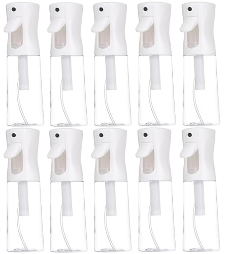 10 Packs 17Oz/500ML Spray Bottle For Hair – Ultra Fine Mist Sprayer, Continuous Mister Spray Bottle for Hairstyling, Cleaning, Plants, Pets, Barbers, Salons, Essential Oil Scents (Clear-17OZ) - color: Clear-17OZ