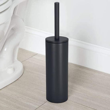 Spirella Toilet Brush with Stainless Steel Support Akira matt, Metal, Black/White, 40 x 9.5 x 9.5 cm - color: Black/White
