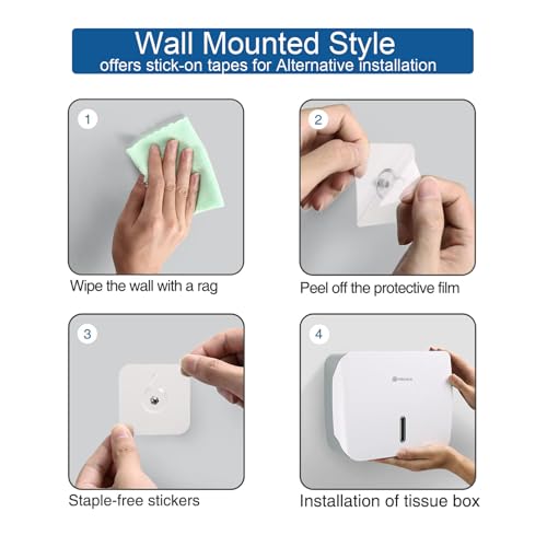 Paper Towel Holder Dispenser Wall Mount,Multifold/Trifold/C Fold Hand Towel Dispenser,Commercial Paper Towel Dispenser for Bathroom Tissue Dispenser,Large Capacity 200 Sheets (White-3010) - color: White-3010